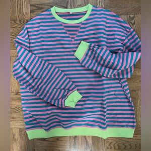 Viral striped oversized sweatshirt